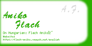 aniko flach business card
